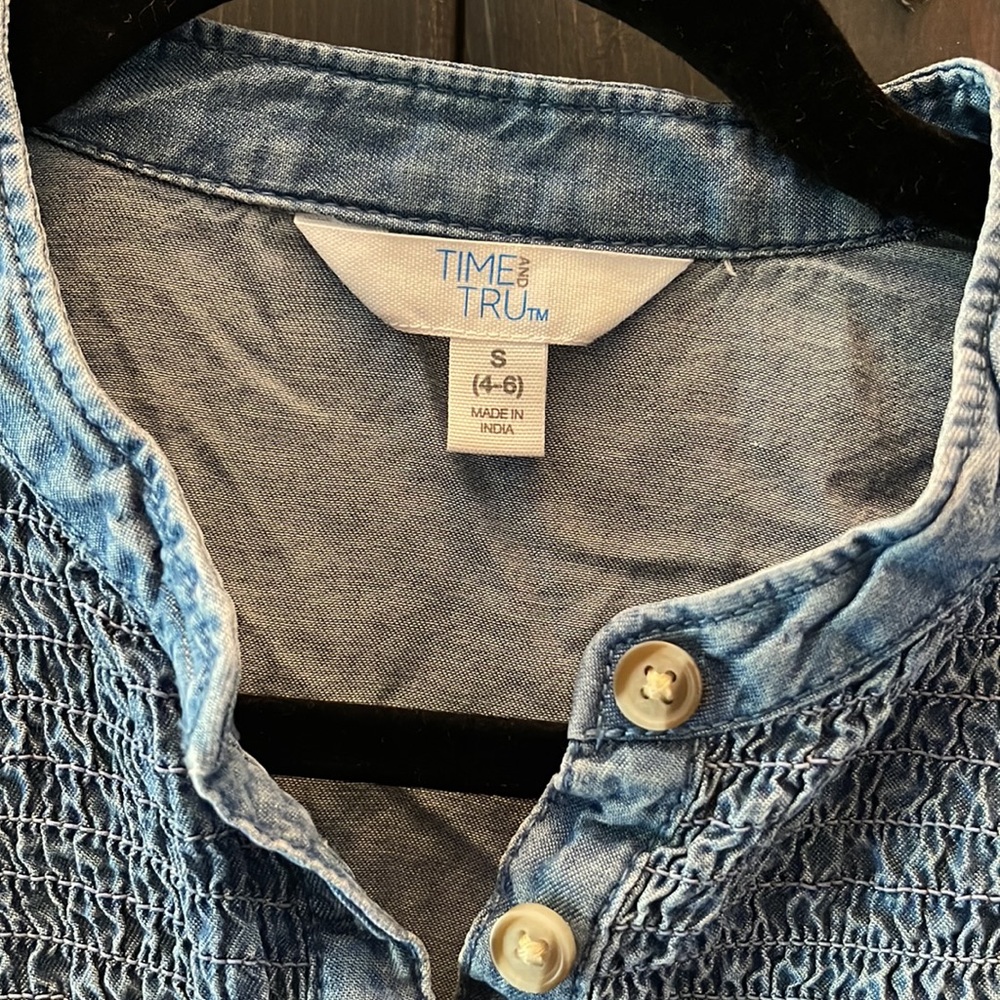 Time and tru denim button up - Picture 2 of 4
